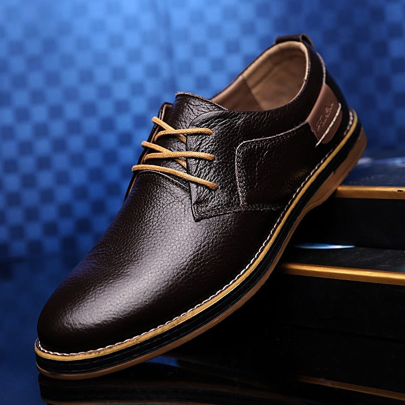 Zapatos Oxford Hombre de Piel Auténtica