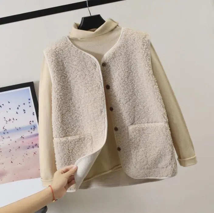Chaleco Invierno Mujer Abierto Cálido