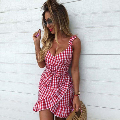 Vestido Cuadriculado Chic Mini - Vestiria