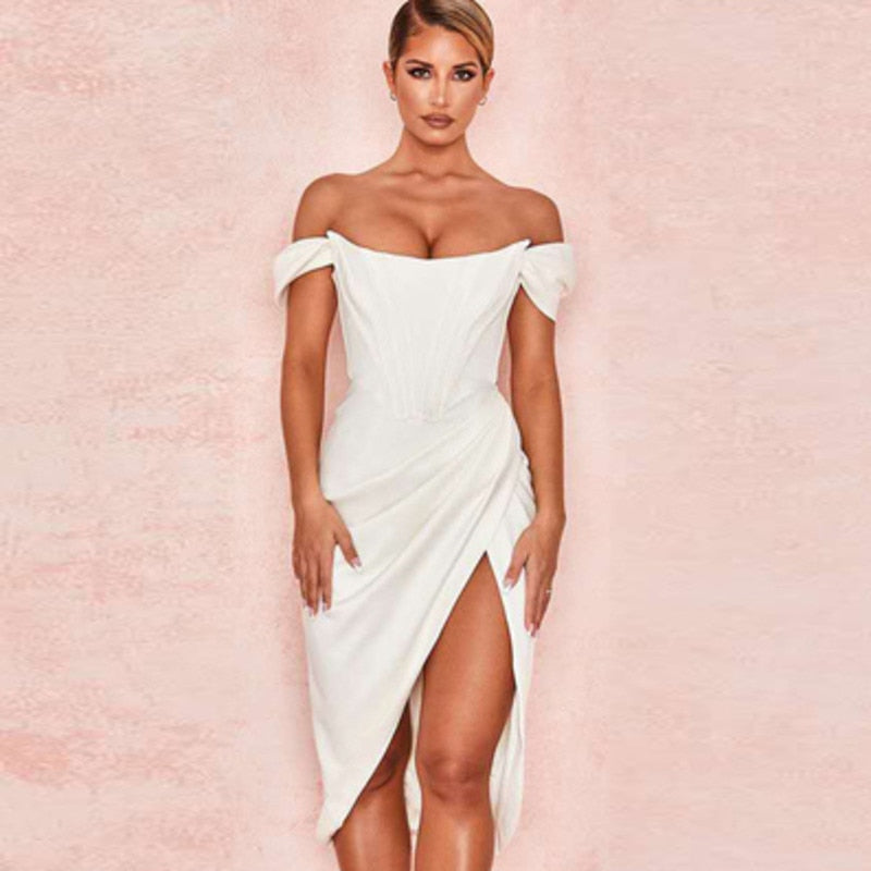 Vestido Noche Elegante Midi Ajustado