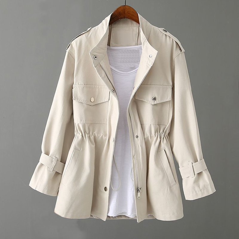 Abrigo Trench Mujer Clásico Elegante