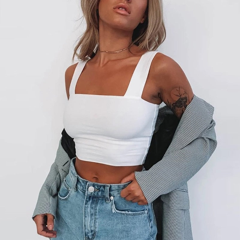 Top de Verano Ligero Escote Cuadrado Mujer - Vestiria