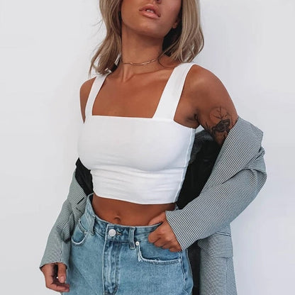 Top de Verano Ligero Escote Cuadrado Mujer - Vestiria