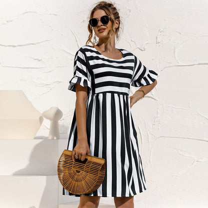 Vestido Estampado Rayas Mujer Verano Ligero