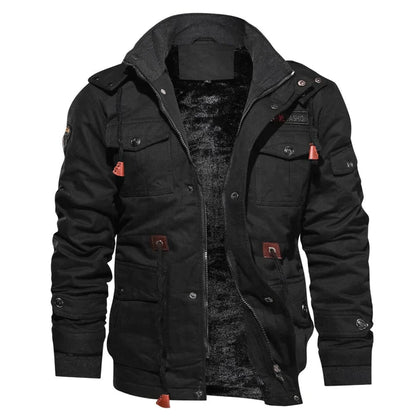 Chaqueta militar para hombre con bolsillos prácticos