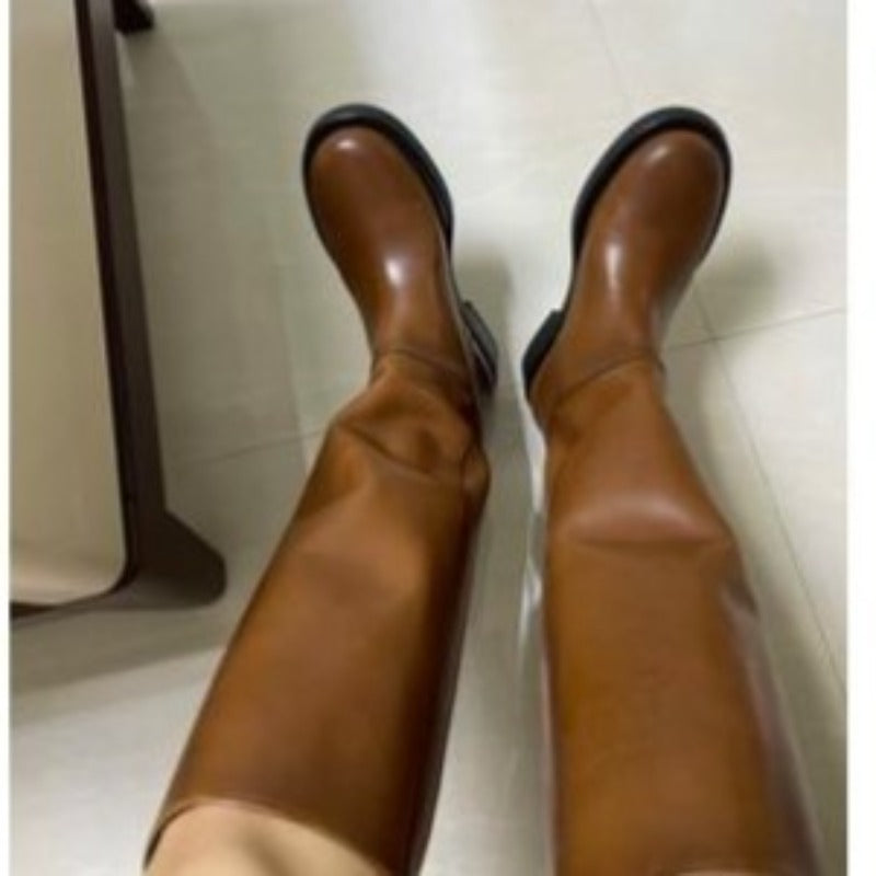 Botas Mujer Piel Alta Moda