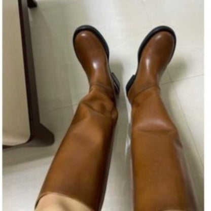 Botas Mujer Piel Alta Moda