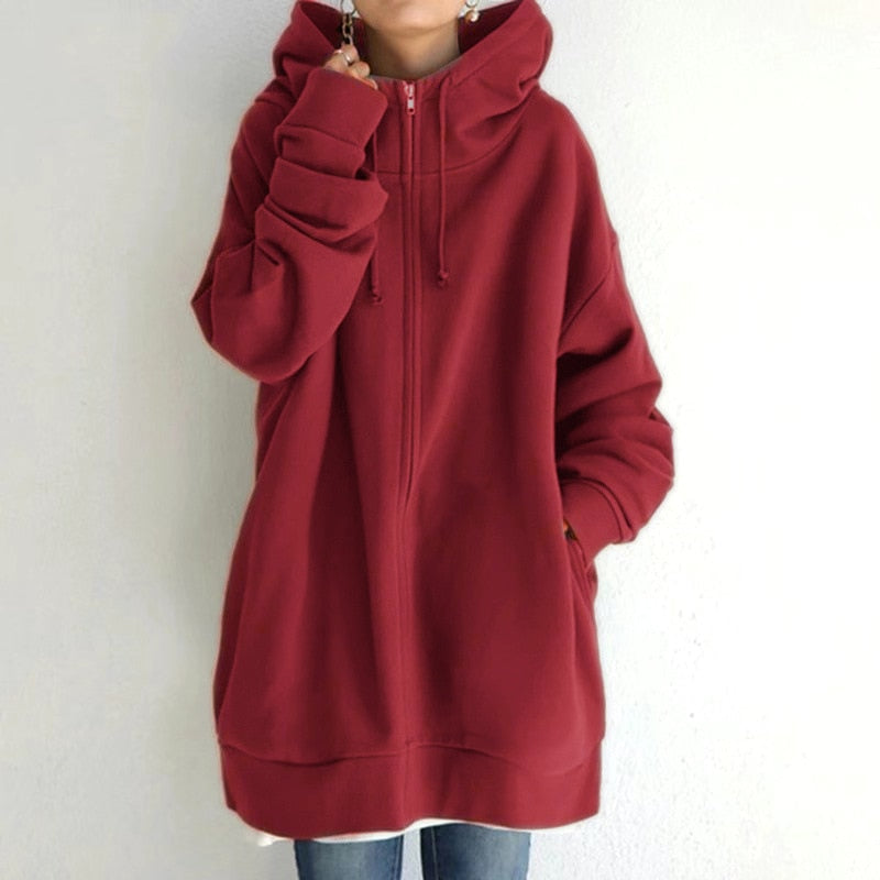 Sudadera Invierno Grande Con Capucha Abrigadora