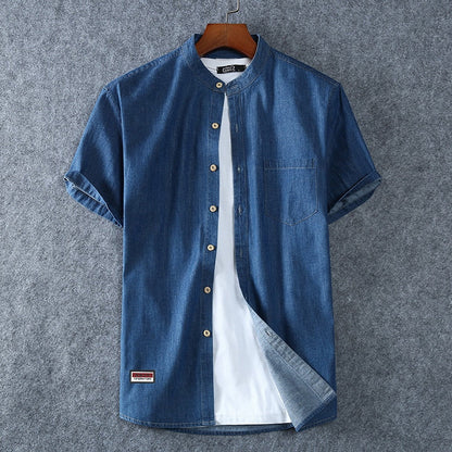 Camisa Jeans Hombre Azul