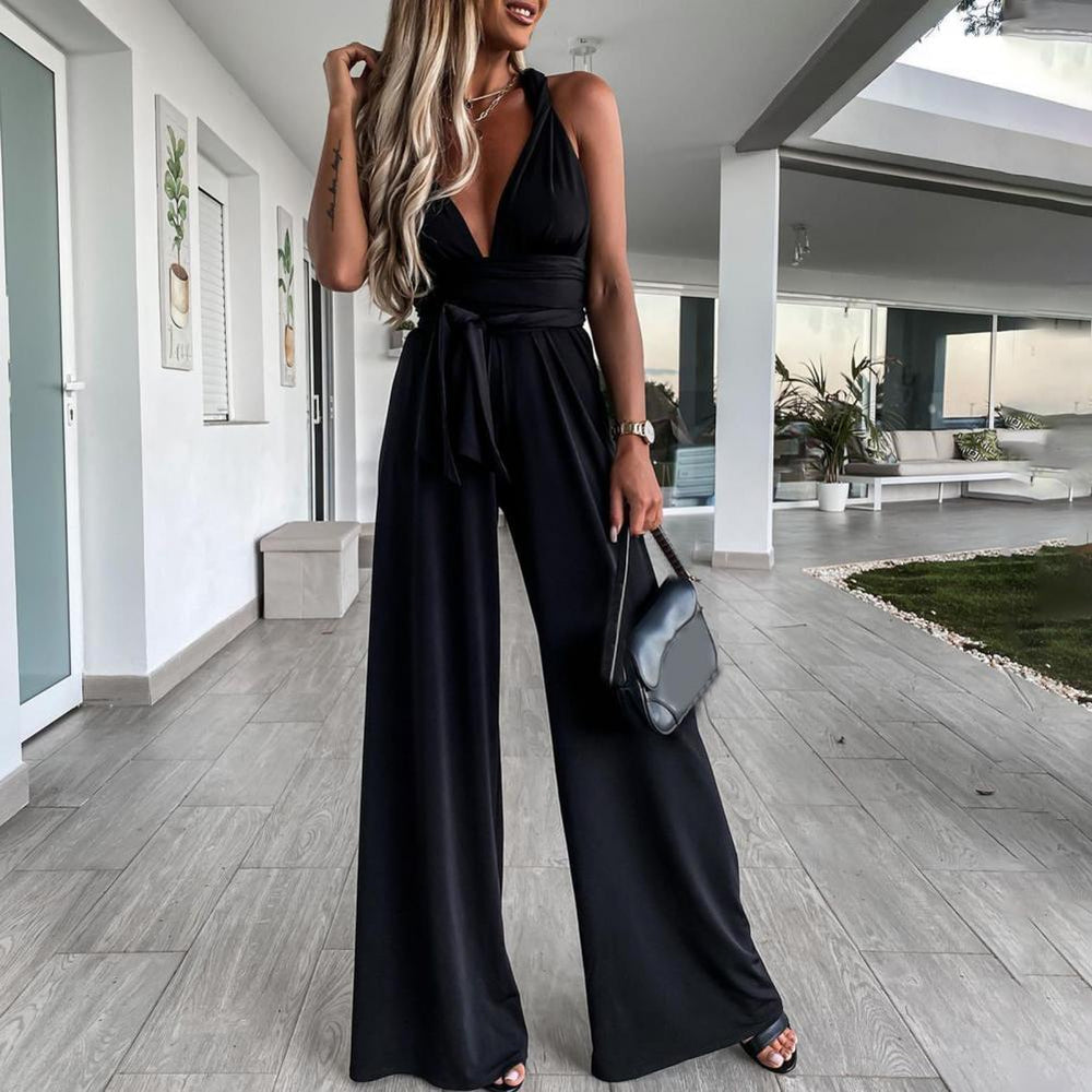 Vestido Mono Ancho Elegante Cruzado