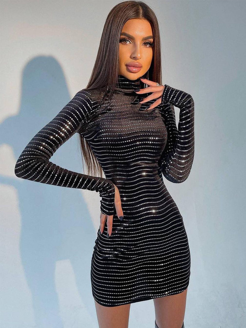 Vestido Noche Elegante con Lentejuelas - Vestiria