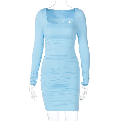 Vestido Noche Elegante Mangas Largas