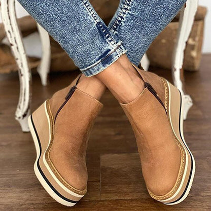 Botas Mujer Cuero con Cremallera Altas