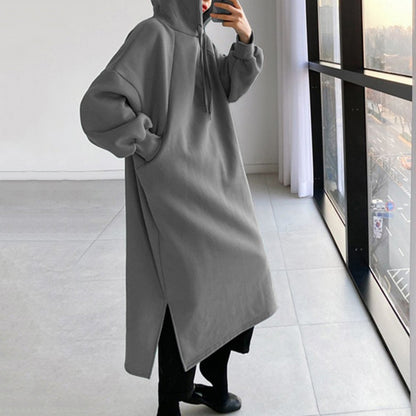 Abrigo Vestido Largo Acogedor Mujer - Vestiria