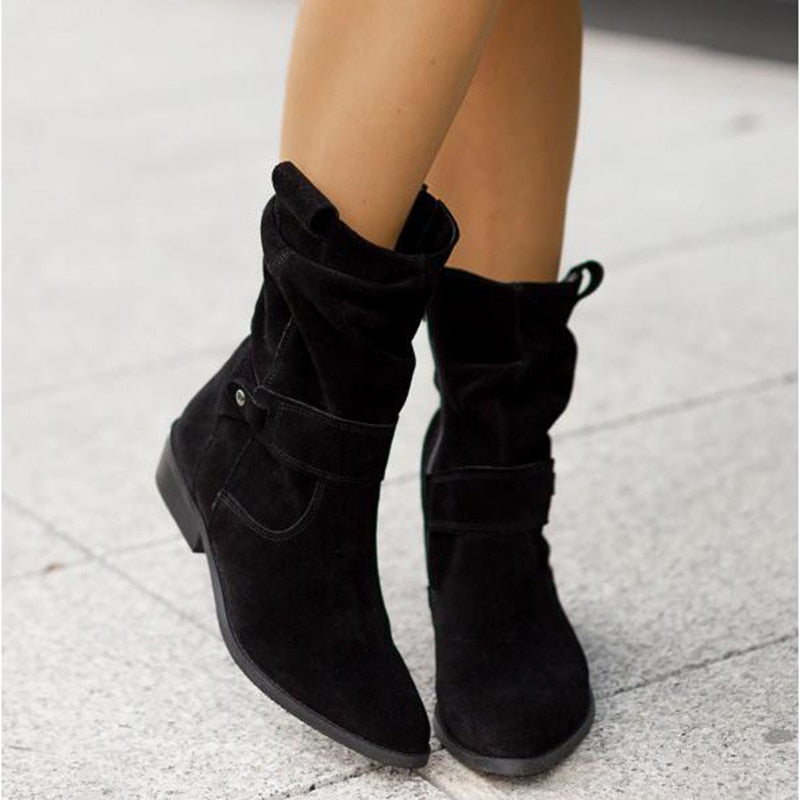 Botas Mujer Ante Cremallera Comfort