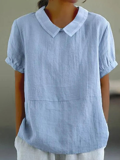 Blusa femenina ligera manga corta verano - Vestiria