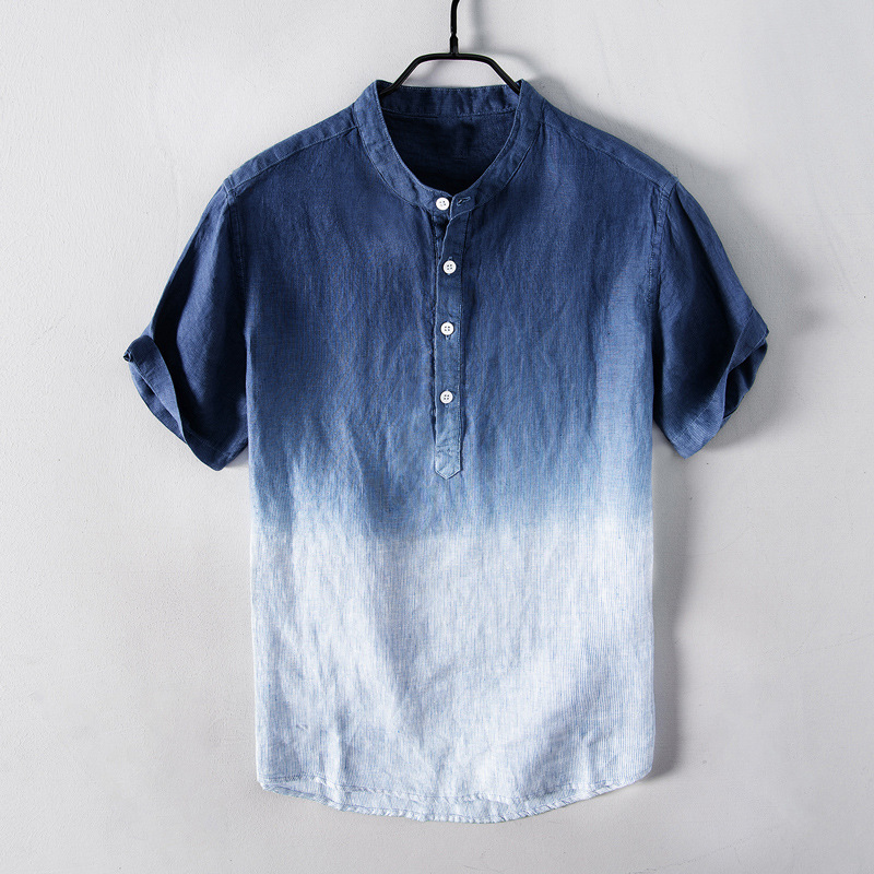 Camisa Lino Estampado Vintage - Vestiria