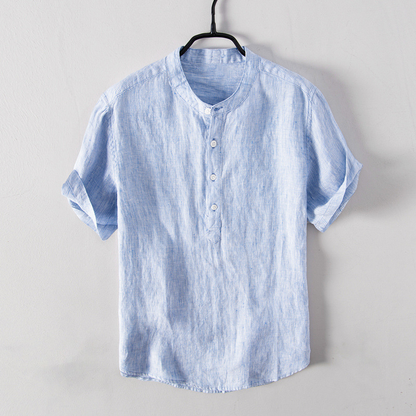 Camisa Lino Estampado Vintage