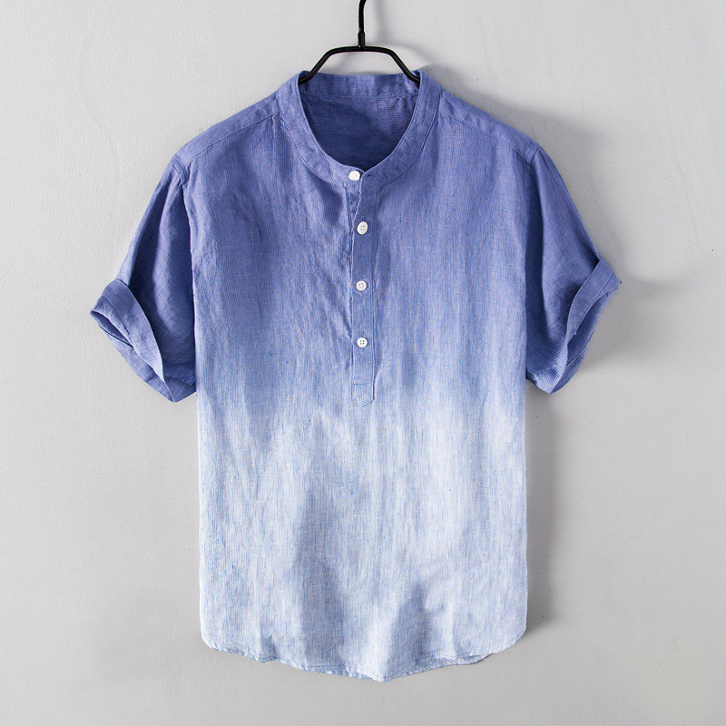 Camisa Lino Estampado Vintage