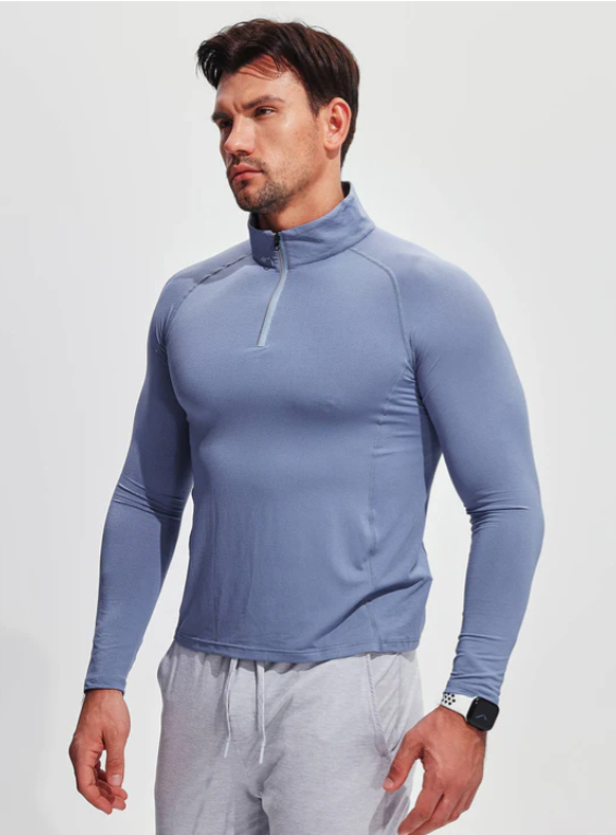 Camisa deportiva hombre con cierre rápido