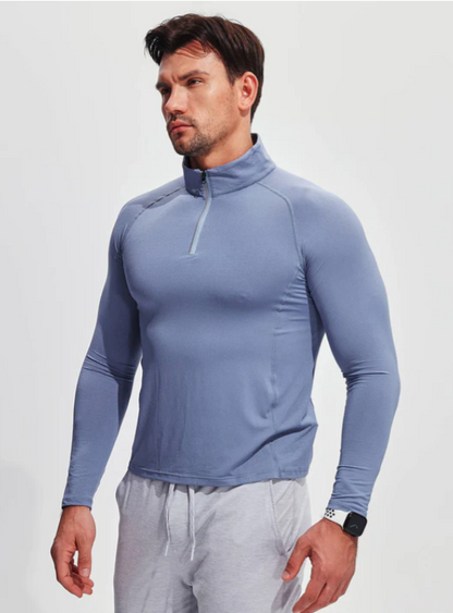 Camisa deportiva hombre con cierre rápido