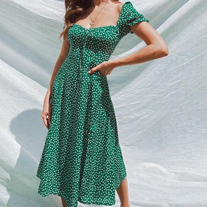 Vestido Fiesta Floral Mujer Verano Estilo Boho - Vestiria