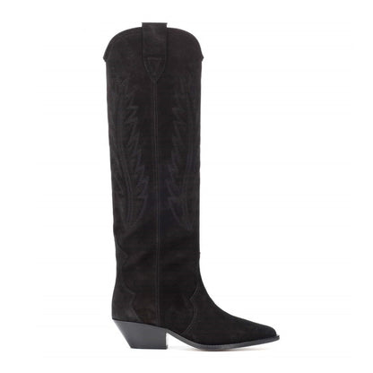 Botas Vaqueras Altas de Piel Decoradas