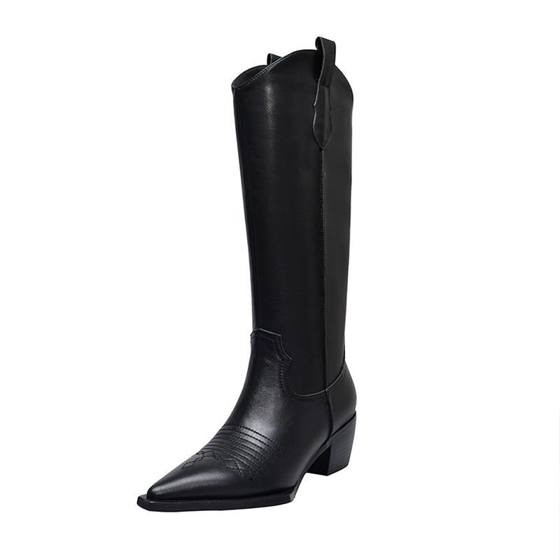 Botas Vaqueras de Mujer con Tacón Ancho