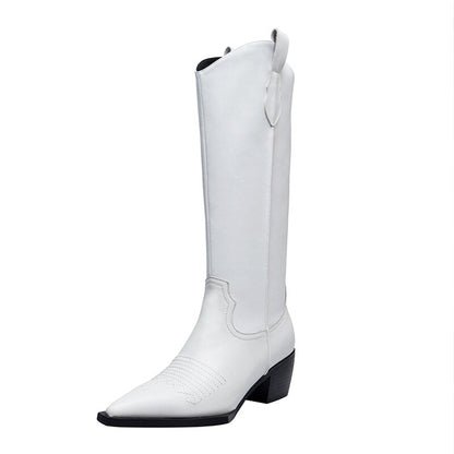 Botas Vaqueras de Mujer con Tacón Ancho