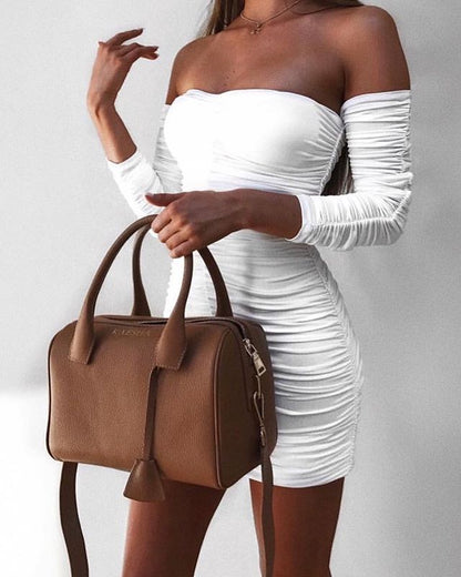 Vestido Bandage Sensual Sin Hombros