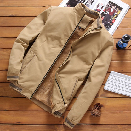 Chaqueta de lana gruesa y abrigada para hombre
