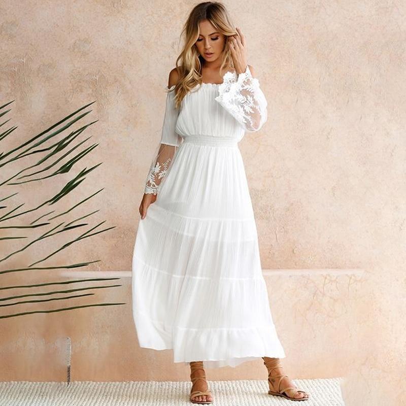 Vestido Noche Elegante Bardot - Vestiria