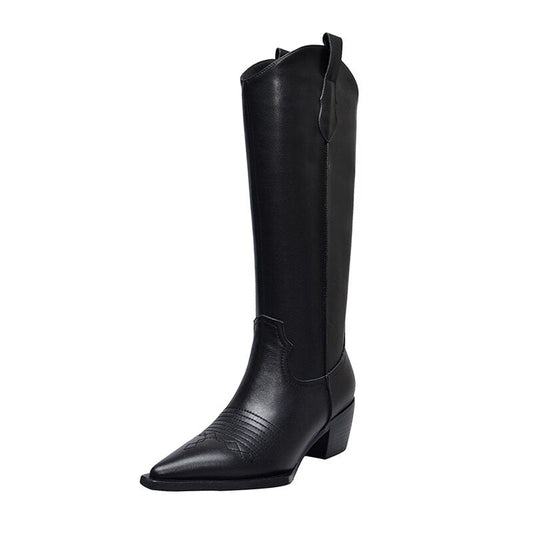 Botas Vaqueras de Mujer con Tacón Ancho - Vestiria