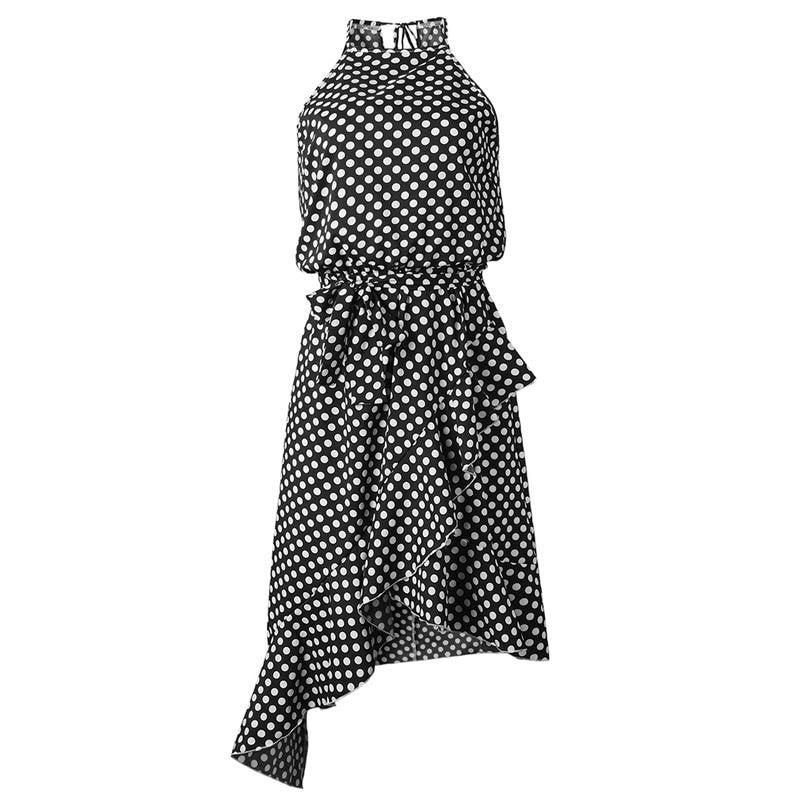Vestido Mini de Puntos Elegante