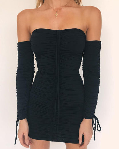 Vestido Bandage Sensual Sin Hombros