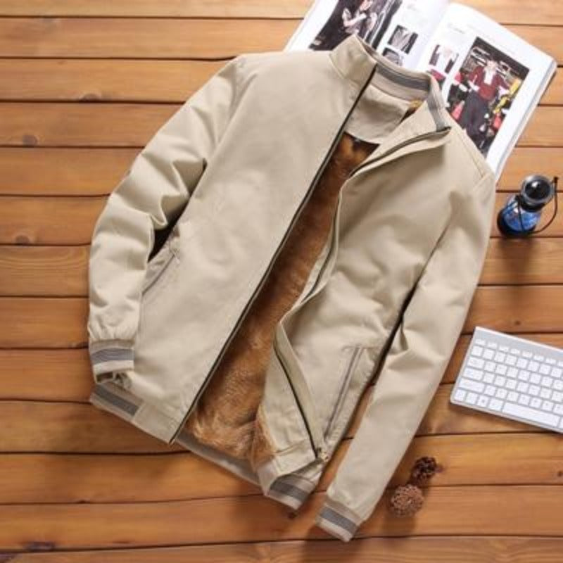 Chaqueta de lana gruesa y abrigada para hombre