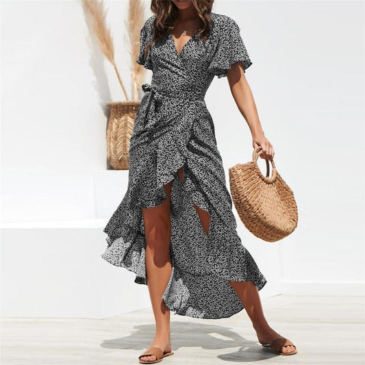 Vestido Floreado Boho Largo Mujer Verano - Vestiria