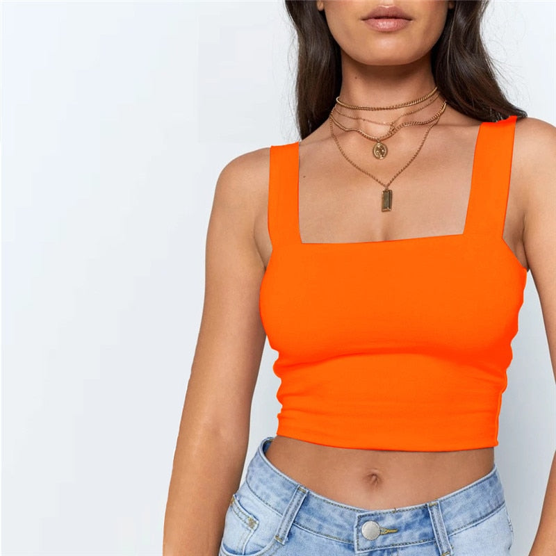 Top de Verano Ligero Escote Cuadrado Mujer