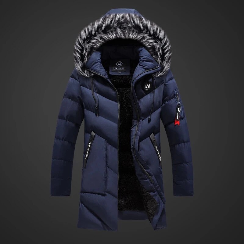 Chaquetón Invierno Hombre Piel Sintética Capucha