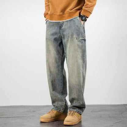 Pantalones Vaqueros Clásicos Hombre Relajados