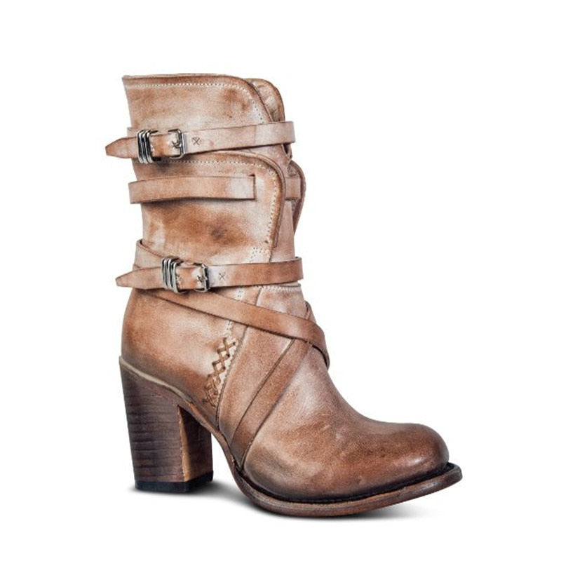 Botas Mujer Piel Sintética Elegantes - Vestiria