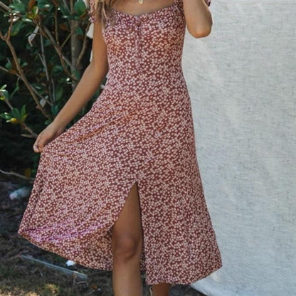 Vestido Fiesta Floral Mujer Verano Estilo Boho
