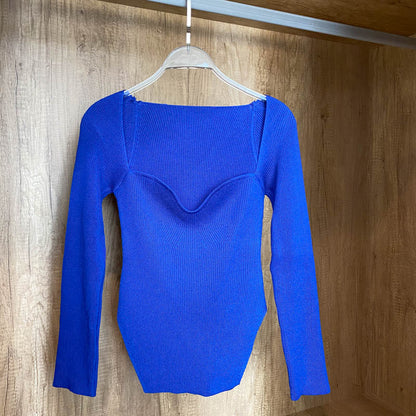 Sudadera Mujer Punto Manga Larga Cuello Redondo