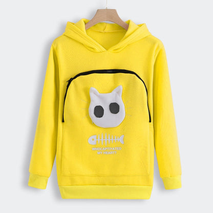 Sudadera Capucha Bolsillo Mascotas Diseño Divertido Mujer