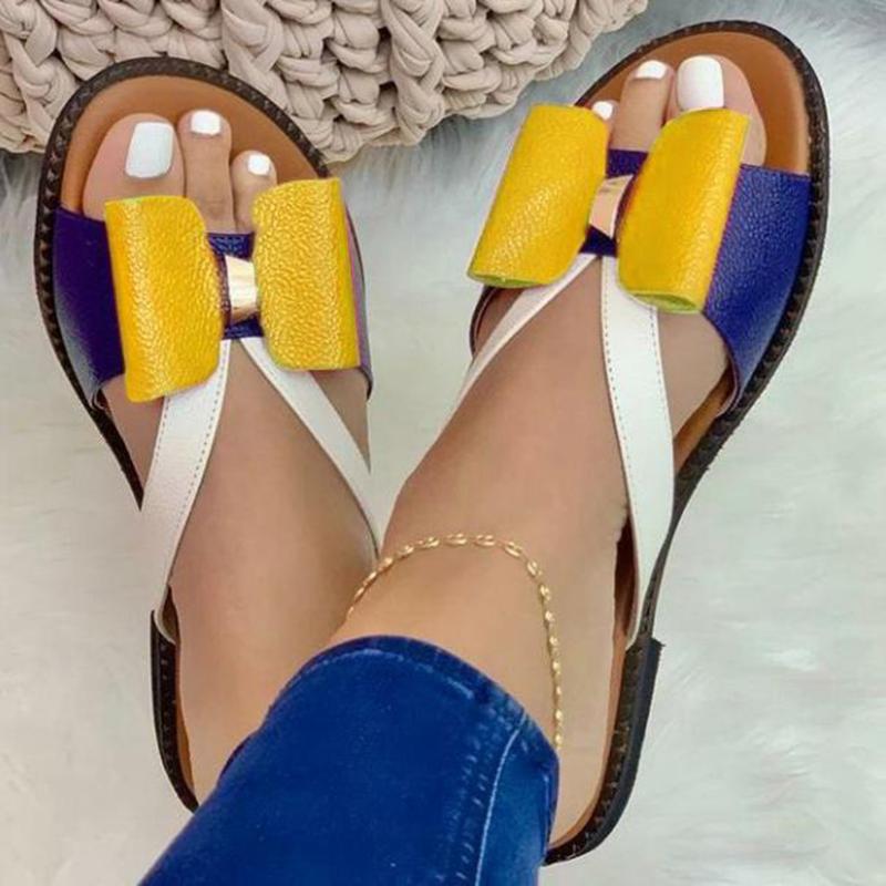 Sandalias de Playa Mujer con Nudo Florales