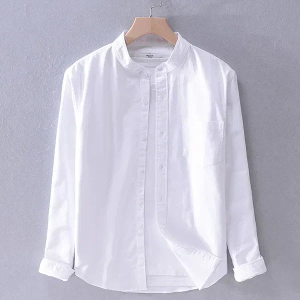 Camisa Hombre Cuello Mao Clásica