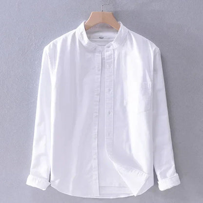 Camisa Hombre Cuello Mao Clásica