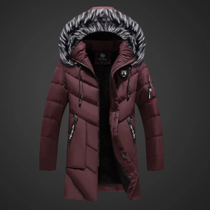 Chaquetón Invierno Hombre con Capucha y Forro Piel Artificial
