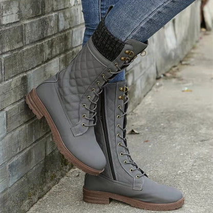 Botas Mujer Acolchadas Cordones Altas