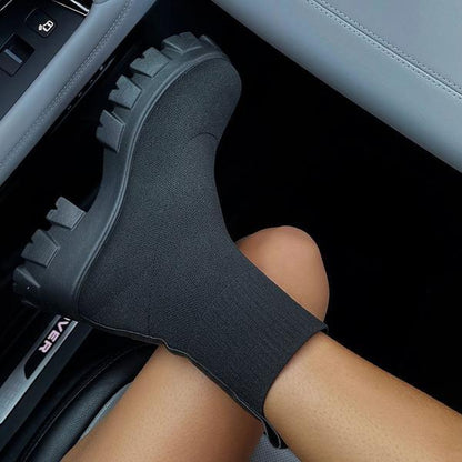 Bota Mujer Alta con Plataforma y Tacón